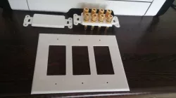 Triple wall socket plate