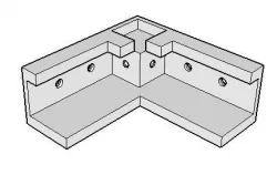 2020 aluminum 90-degree angle XY
