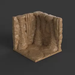 Caverns Dungeon Tiles - Corner Section