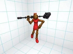 Cute Girl with huge hammer