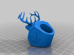Deer head neckerchief slide for Boy Scouts