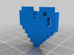 Heart  pixel art Pendant
