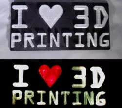 I <3 3D PRINTING LED Sign/Nightlight