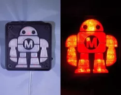 Maker Faire LED Robot sign/nightlight