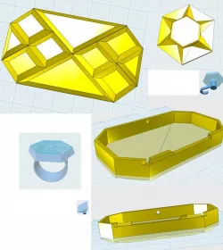 Sun Goddess Set - Clutch, Ring and Amulet