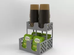 Tea Bag Caddy with Paper Cup [easy to print] - tea bag holder