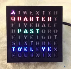 3D Printable NeoMatrix 8x8 Word Clock