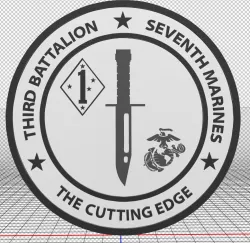3rd Battalion, 7th Marines 3D Logo