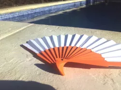 Hand-held foldable fan