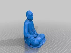 Low Poly Chinese Luohan (Arhat) Statue