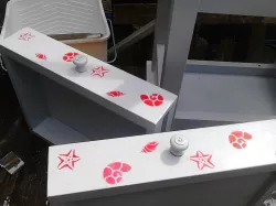 Sea & beach stencil decor