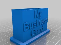 Simple Business card holder with text and plinth