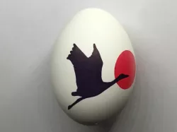 Crane and sun pattern for eggbot
