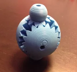 Eccentric Sphere Gears Remix in HiRes, DIN912 M3 Screws and Knobs to turn