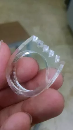 Laser Cut Saw Ring (US size 10)
