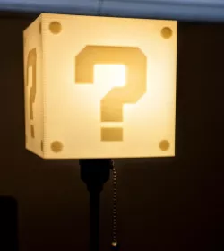 Mario question mark block lampshade