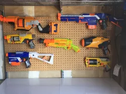Nerf Peg Board Hook - Single Barrel