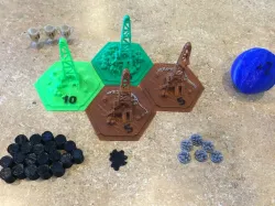 Oil Springs of Catan 3D Printable Kit