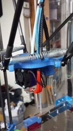 Reprap Rostock Modded parts - Bed probe carriage - Long Idlers - Belt tension - Ball links - E3D hot end - LJ12A3-4-Z/BY