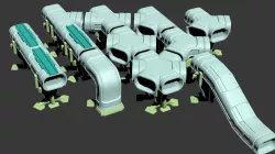 Sci-fi Modular Oil Pipeline