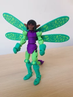 Tinkerplay Dragonfly Pixie character for dual material printing