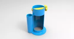 toothpaste squeezer w toothbrush holder