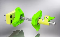 Wall-mount spool holder with quick release fastener