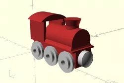 3d printed 'wooden train locomotive'