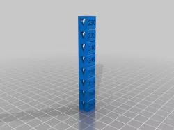 ABS Temperature Calibration Tower 230-265 degrees of extrusion