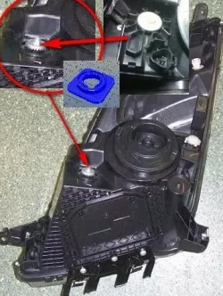 Adapter for mounting headlight adjustment for Toyota Prius Mk II (2004-2006)