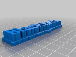 Blackjack plate 3D name plate