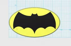 Classic 1966 TV Series Batman logo with background