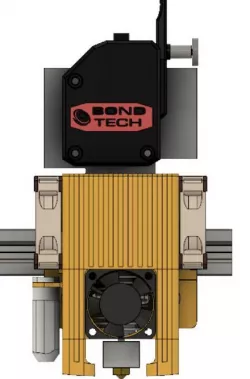 Compact 4 wheel Bondtech carriage with E3D V6 (V-Core)