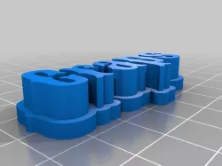 Craps plate 3D name plate