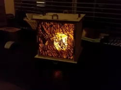 Customizable 6mm laser cut outdoor lantern 8x8 panels