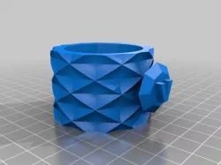 Double Spiral Diamond Ring (V)
