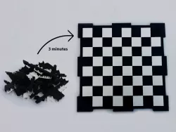 Glossy chessboard, easy to store.