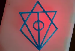 IN FLAMES [logo][keychain][stencil]