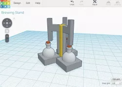 Minecraft Brewing Stand W/ Potions