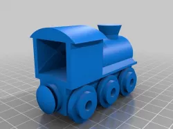 My Customized 3d printed 'wooden train locomotive'