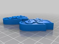 My Customized Heart Shaped Buttons "Words from the Heart"