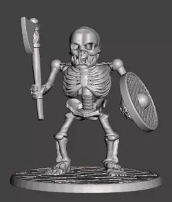 Orc Skeleton Warrior - Axe & Shield