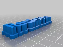 Roulette plate 3D name plate