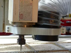 Spindle mount for 4" dust hose