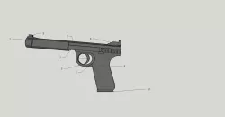Windurger No.2 Silent Pistol 1/2 scale