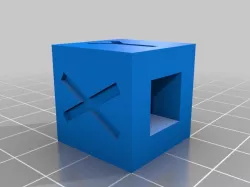 XYZ Calibration Cube with hole