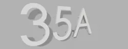 3D printed house number