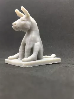 A simple donkey in a sitting position