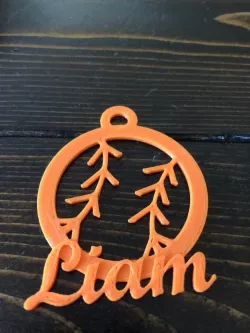 Baseball bag name tag