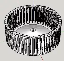 Bath fan impeller adaptation for Broan Bath Fan 683/683-C